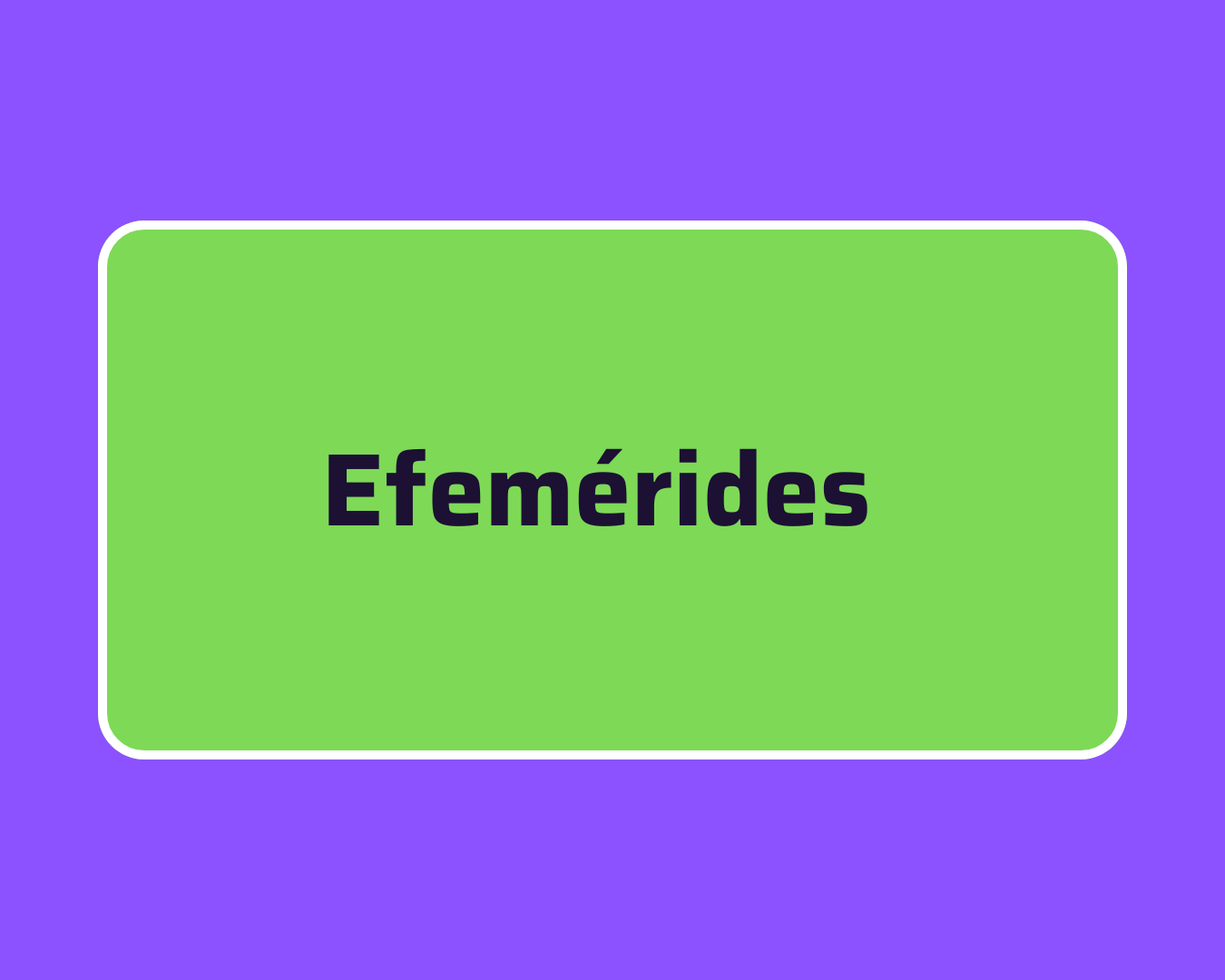 Efemérides